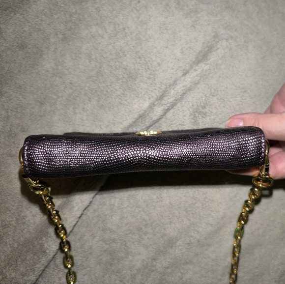 Tory Burch Metallic Leather Envelope WOC Crossbody Bag - Picture 11 of 16